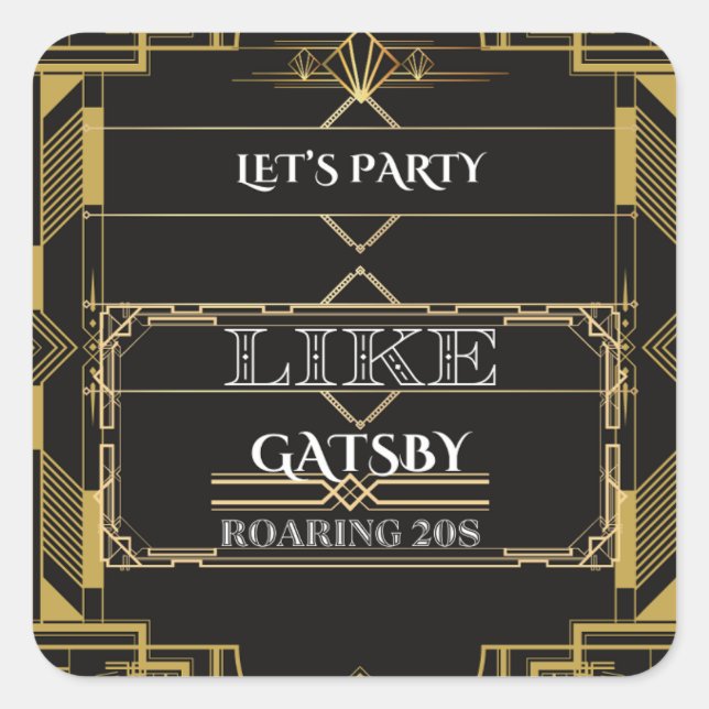 Faisons la fête comme Gatsby Sticker (Devant)