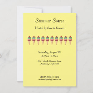 Faisons la fête Summer Soiree Invitation