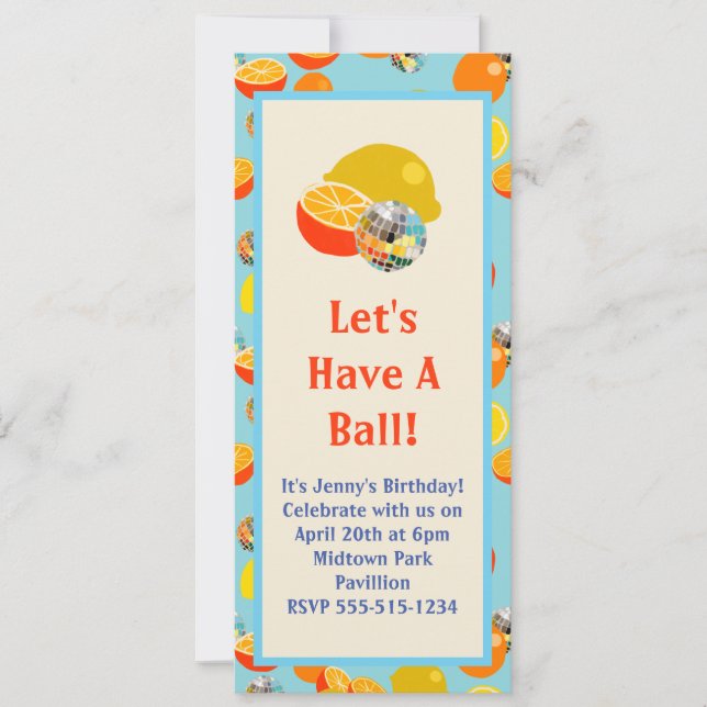 Faisons un bal ! Invitation Disco Party (Devant)