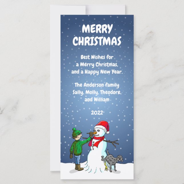 Faisons une carte de Noël Snowman (Devant)