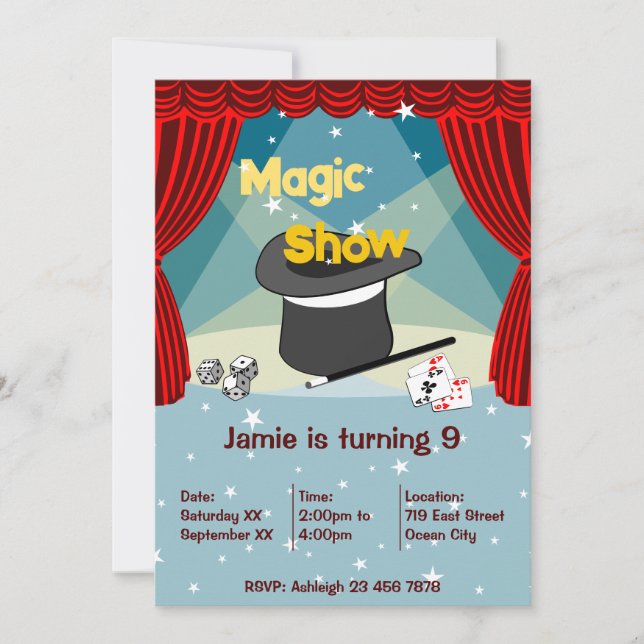 Faisons une invitation magique à la fête des Anniv (Devant)