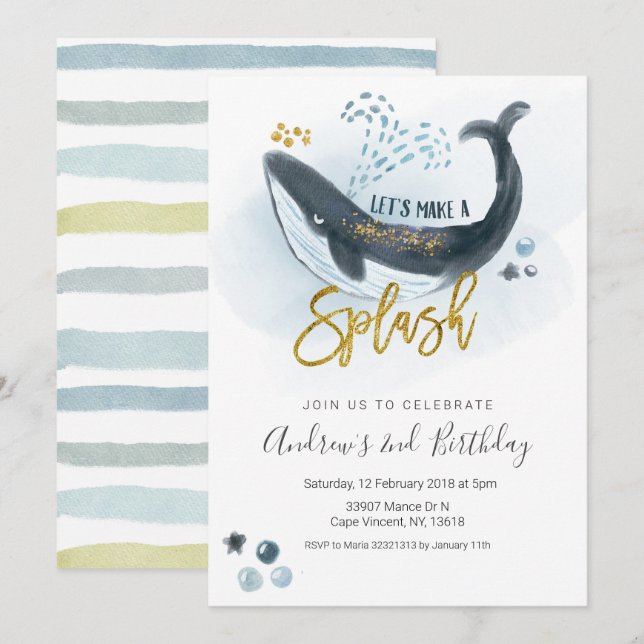 Faisons une invitation pour l'anniversaire de la b (Devant / Derrière)
