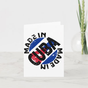 Fait dans des cartes de note d'étiquette du Cuba