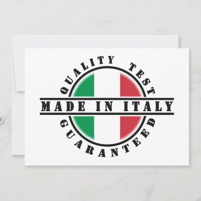 Fait dans des invitations de l'Italie (Devant)