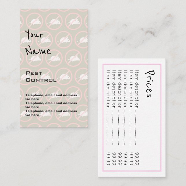 "Fait écho" des cartes des prix de lutte contre (Devant / Derrière)