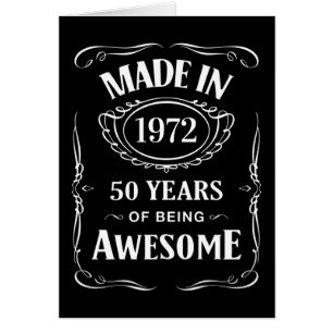 Fait en 1972 50 ans d'être génial anniversaire 202