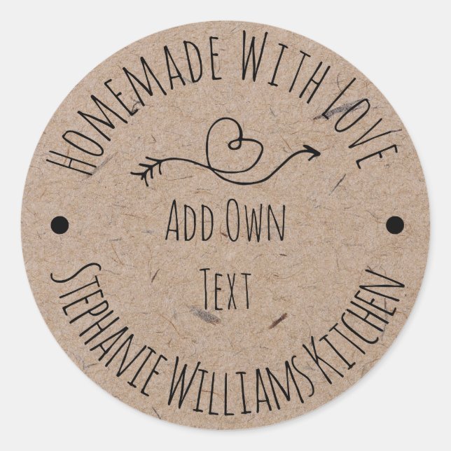 Fait maison avec Love Kraft Étiquette papier | Mai (Devant)