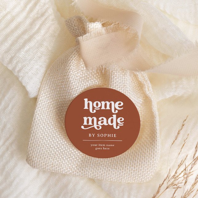 Fait maison | Boho Retro Look Packaging Étiquette  (A boho, retro product label for all of your homemade goods)