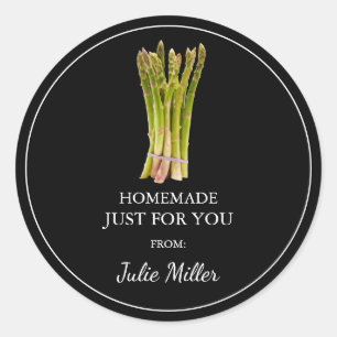 Fait maison juste pour vous asperges étiquette