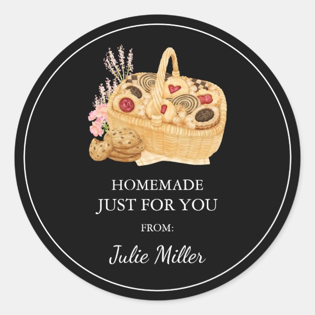 Fait maison juste pour vous cookies étiquette (Devant)