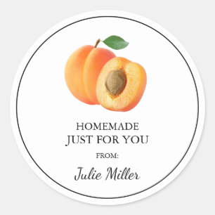 Fait maison juste pour vous étiquette apricot