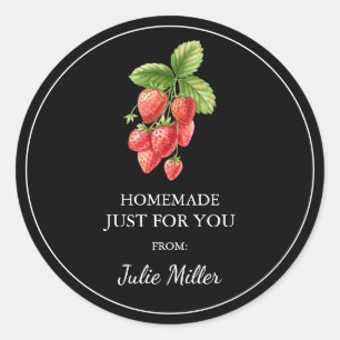 Fait maison juste pour vous étiquette fraise