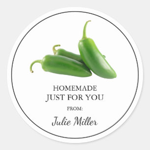 Fait maison juste pour vous étiquette jalapeno