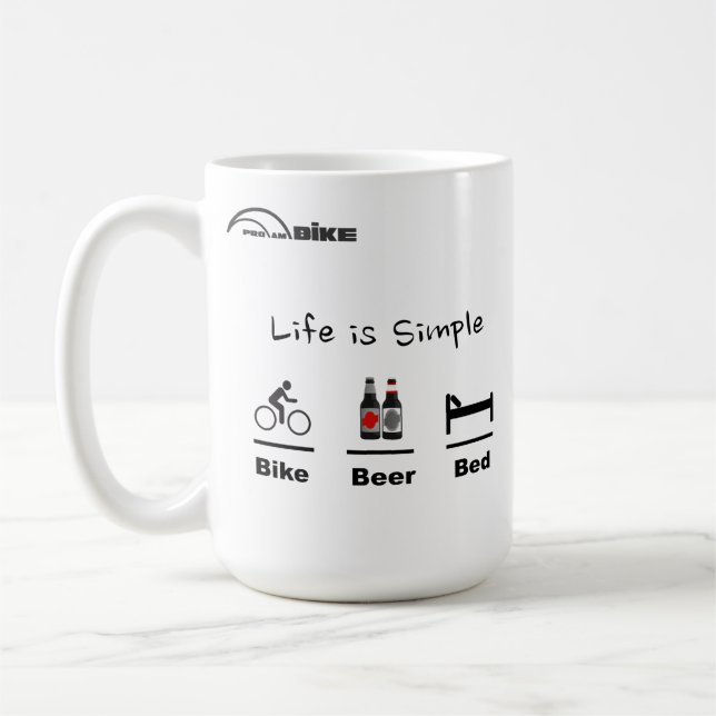 Fait un cycle tasse - la vie simple - vélo - bière (Gauche)