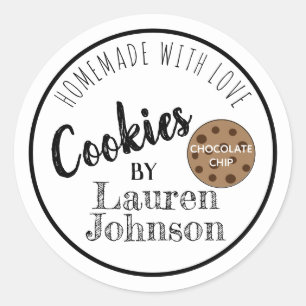 Faite à la main avec amour Cookies Sticker Étiquet