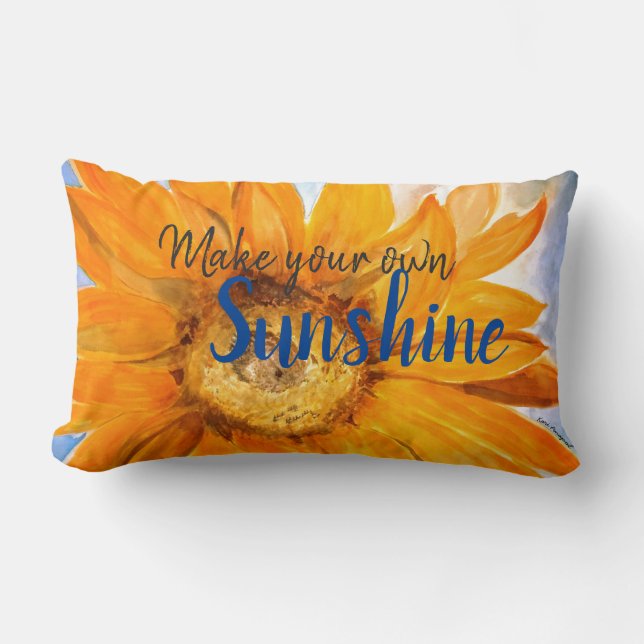 Faites à art de tournesol de soleil le coussin (Recto)