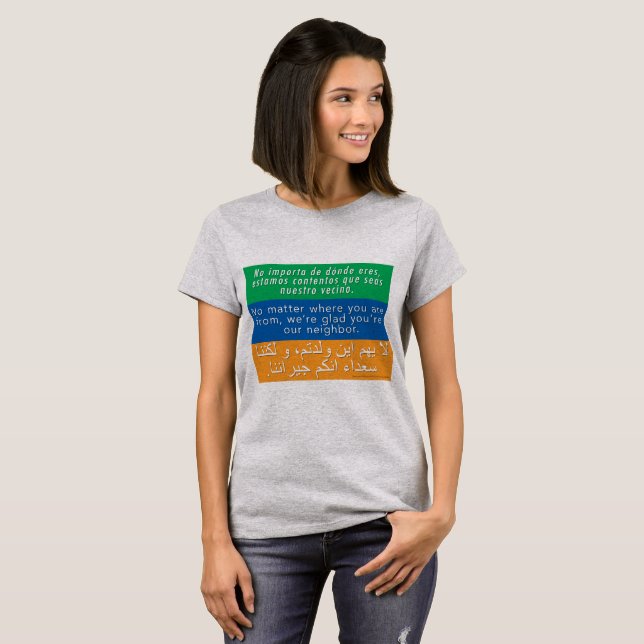 Faites bon accueil à votre T-shirt de voisins (Devant entier)