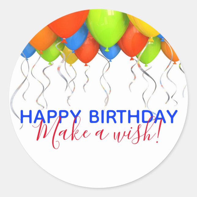 Faites de grands autocollants d'anniversaire (Devant)