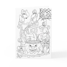 Faites et colorez votre propre carte de Halloween