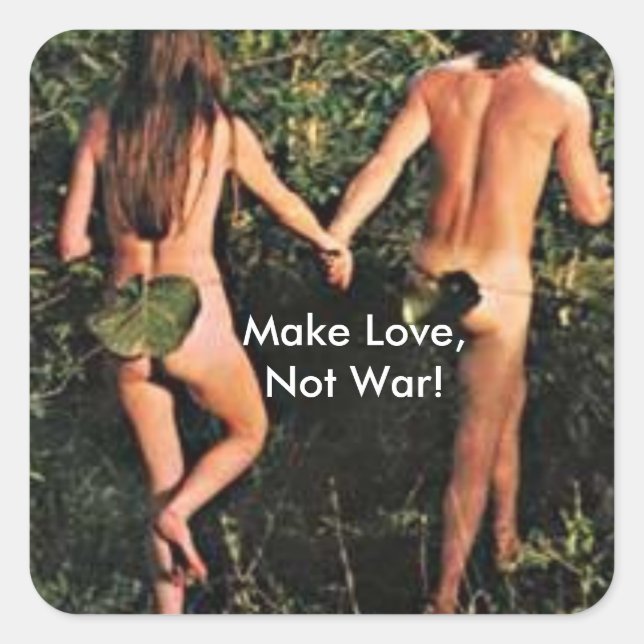Faites l'amour, pas la guerre ! Autocollant (Devant)