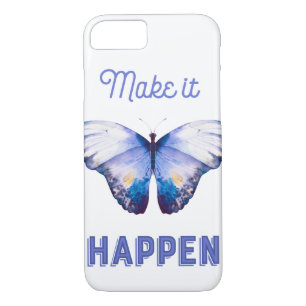 Faites-Le Arriver Ipone Coque 7 Avec Papillon Bleu