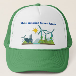 Faites le casquette de camionneur de vert de