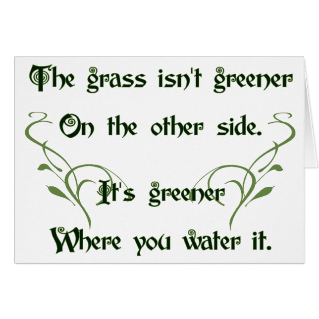 Faites le plus vert d'herbe (Devant horizontal)