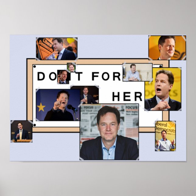 'Faites-le pour elle' Nick Clegg Poster (Devant)