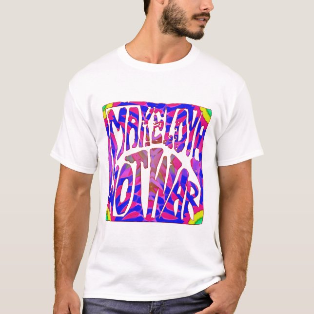 Faites le T-shirt de guerre d'amour pas (Devant)