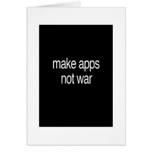 faites les apps, pas guerre