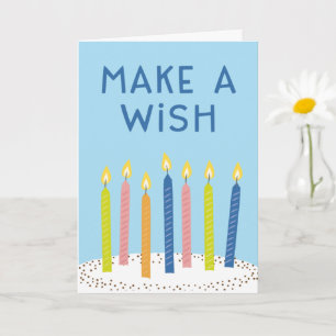 Faites une carte d'anniversaire de souhait - bleu