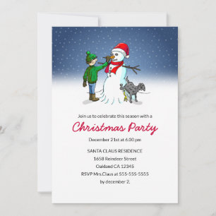 Faites une invitation à Noël Snowman