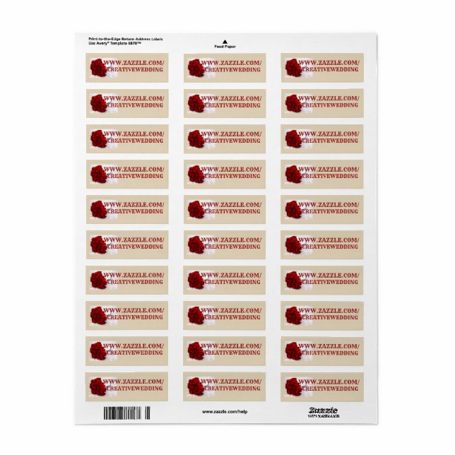 FAITES VOS PROPRES ÉTIQUETTES (Feuille entière)