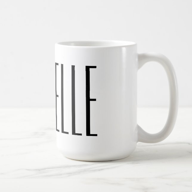 Faites vos propres grandes tasses de café de nom p (Droite)