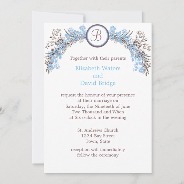 Faites vos propres invitations de mariage (Devant)