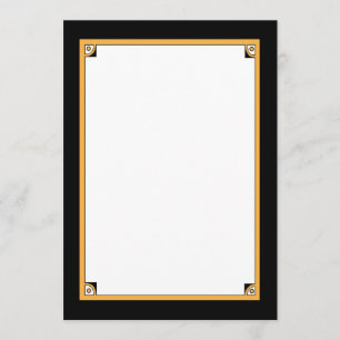 Faites vos propres invitations - Noir & Blanc & Or