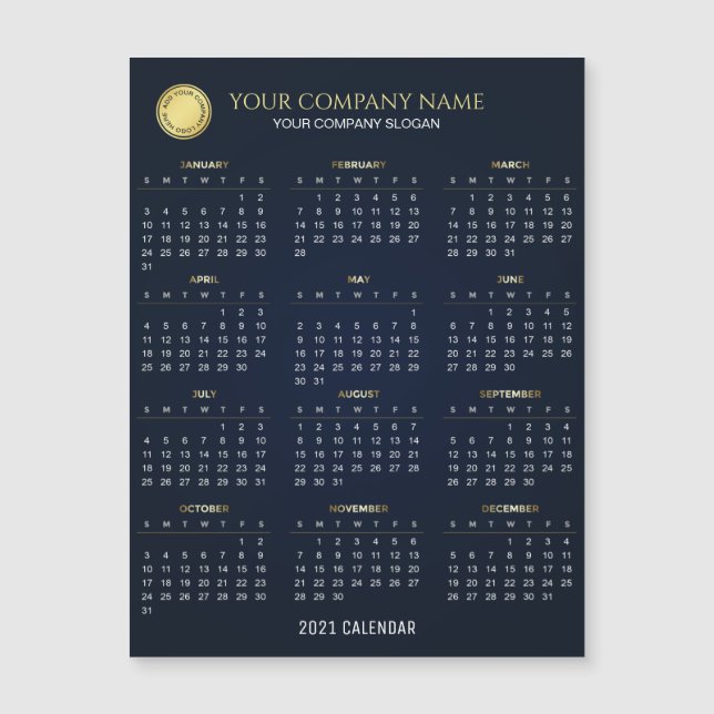 Faites votre propre carte magnétique Calendrier En (Devant)