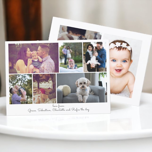 Faites votre propre collection de photos carte per (Make Your Own Photo Collage Personalized Card from Ricaso. Also available to download. add photos)