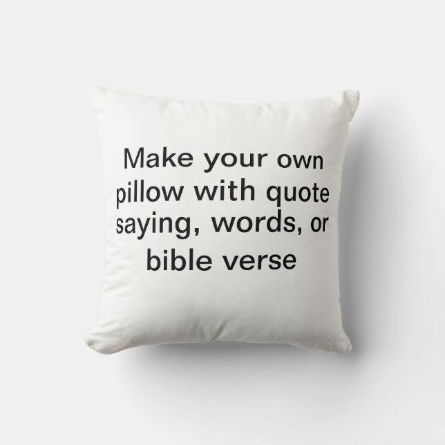 Faites votre propre coussin avec des mots (Recto)