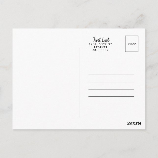 Faites votre propre Modèle de carte postale (Dos)