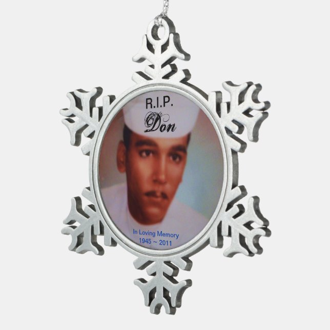 Faites votre propre ornement de flocon de neige de (Vue impression)