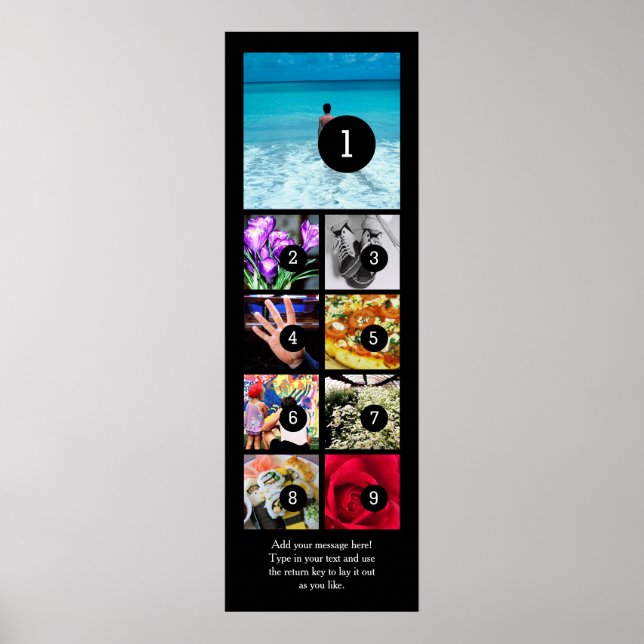 Faites votre propre Poster Photo avec 9 images + T (Devant)