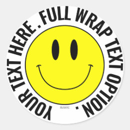 Faites votre propre Smilie Sticker rond, Enveloppe