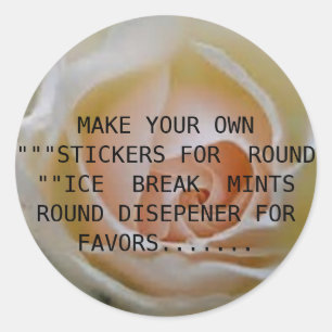 FAITES VOTRE PROPRE STICKER ROND POUR DISPENSER LE