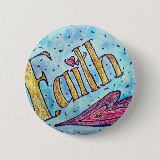 Faith 2 Inch Round Button (Front)
