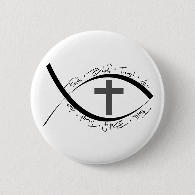 Faith 2 Inch Round Button (Front)