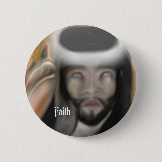 Faith 2 Inch Round Button (Front)