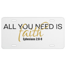 Faith  - Aluminum  license plate
