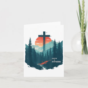 Faith &amp; Fitness Christian - Workout Motivation Card