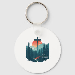 Faith &amp; Fitness Christian - Workout Motivation Keychain